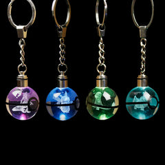 Catch 'Em All with LED Pokémon Crystal Keychains! ✨