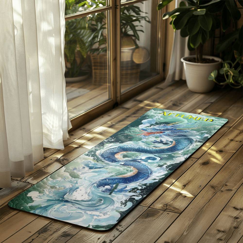 Elemental Dragon 🐲 Yoga Mat - Introducing Ryllamani, Dragon of Water.