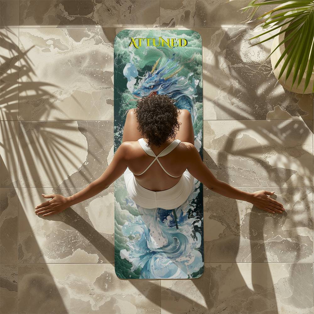 Elemental Dragon 🐲 Yoga Mat - Introducing Ryllamani, Dragon of Water.