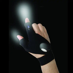 LED Fingerless Flashlight Gloves